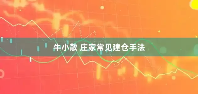 牛小散 庄家常见建仓手法